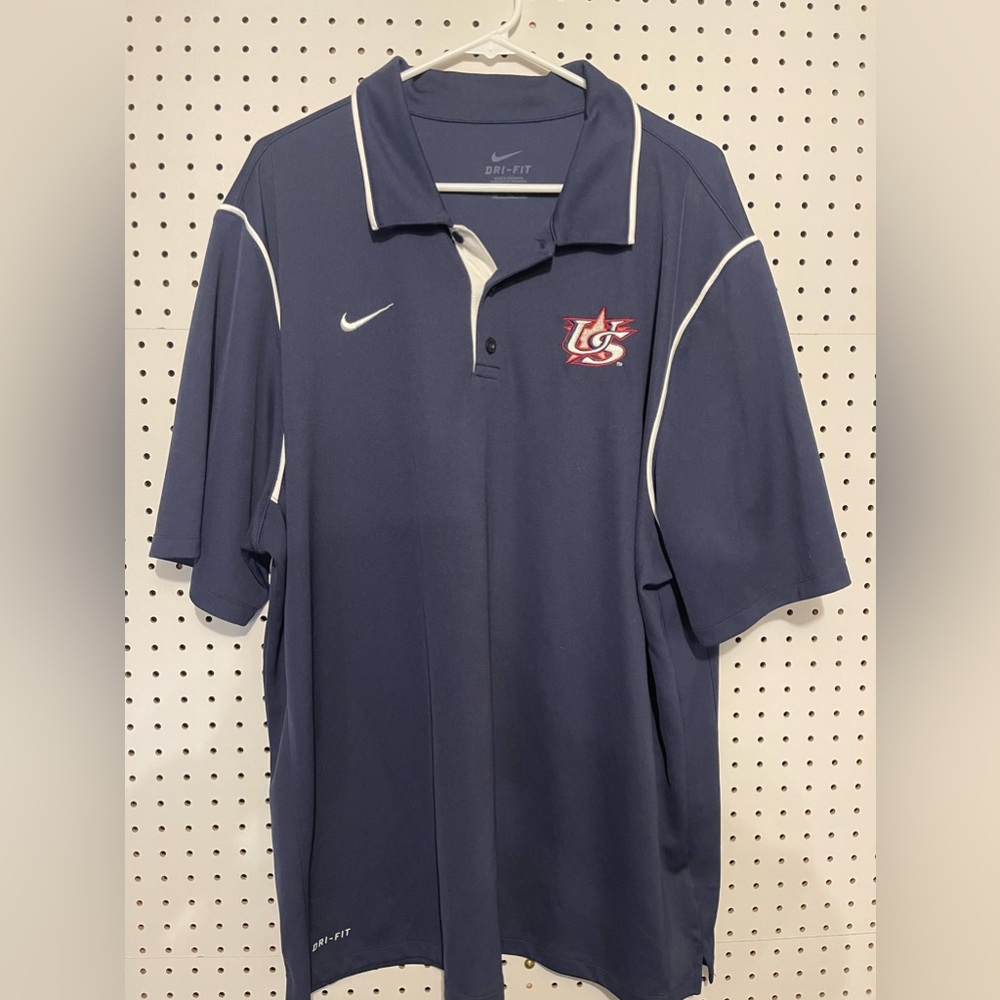 Nike usa baseball polo golf shirt xxl euc